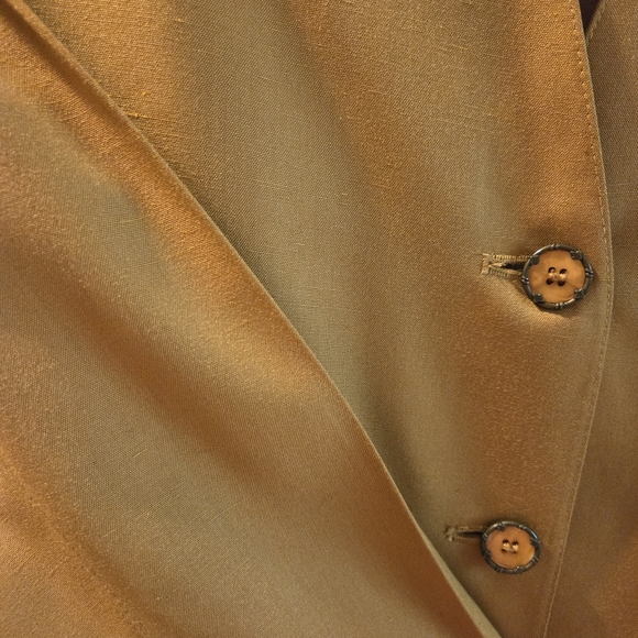 Harve Bernard Gold Skort Woman’s Business Suit, Size 12 Petite - Picture 5 of 11